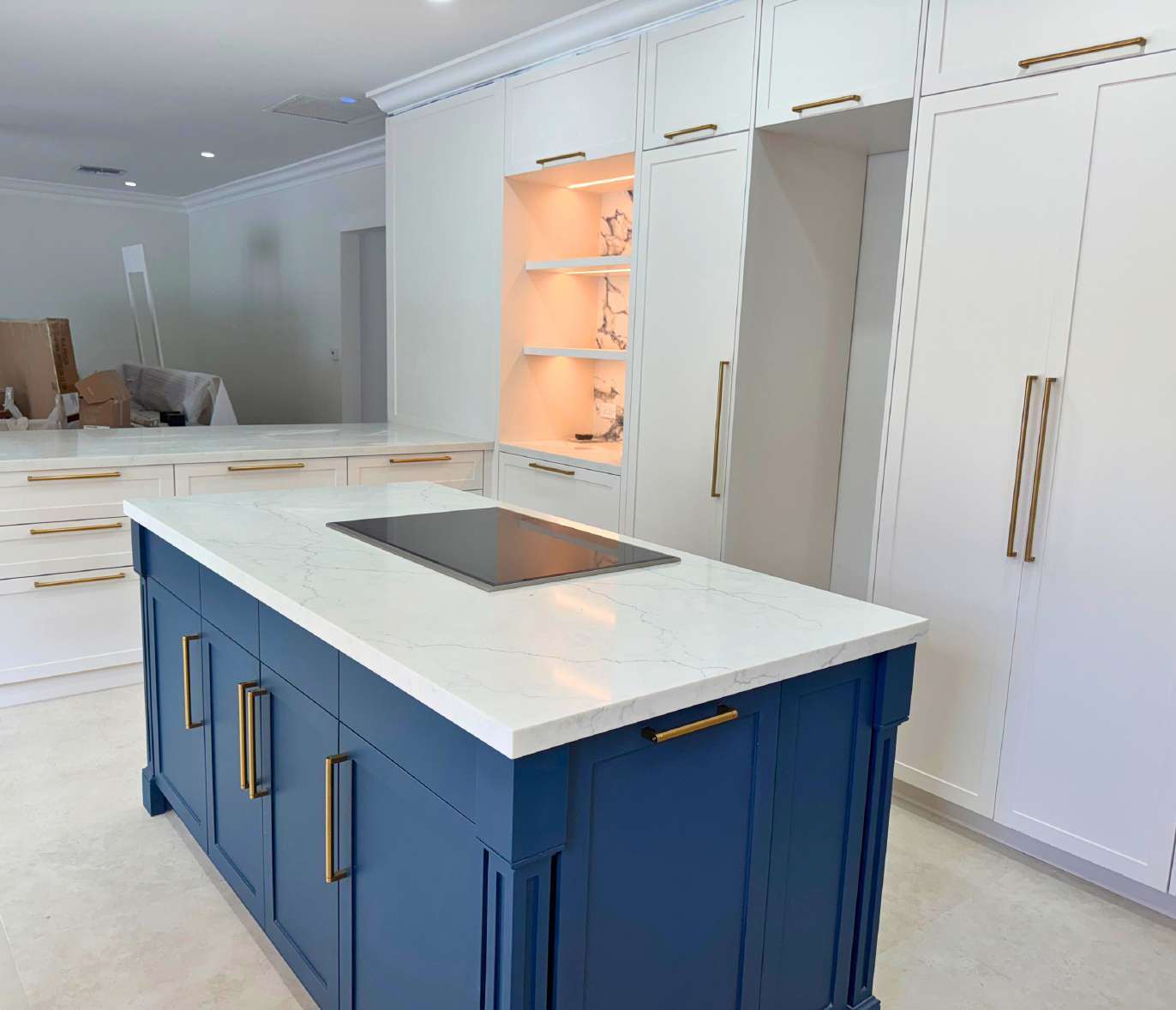 Kitchen detail: marble and wood